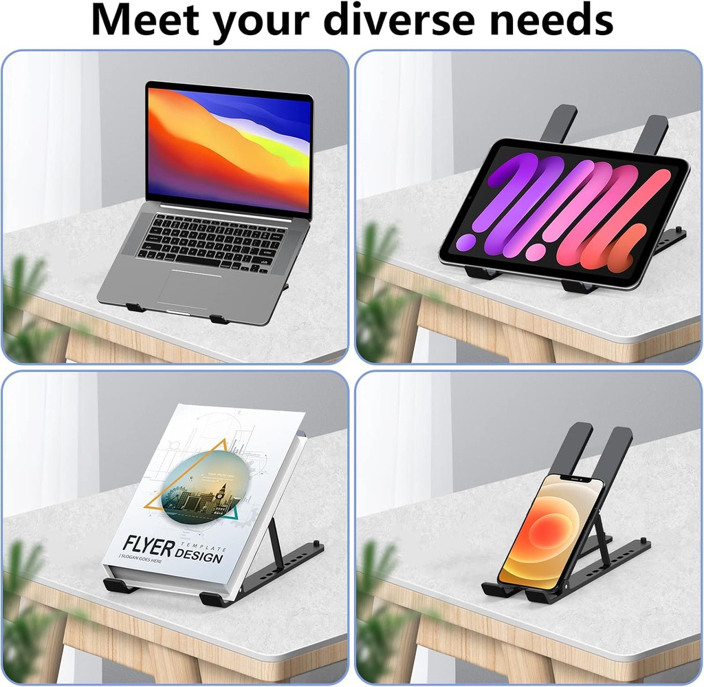 Soporte para computadora portátil, elevador ajustable para laptop