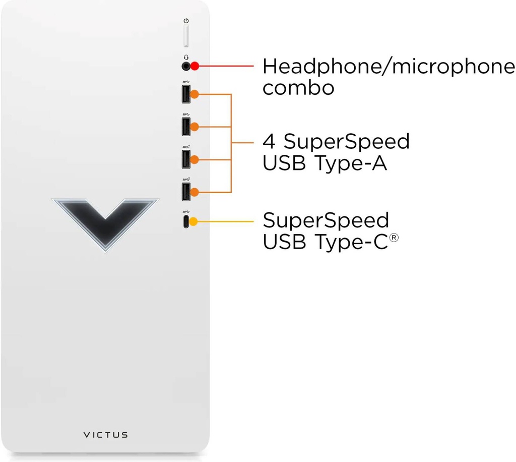 HP Victus 15L TG02-2000 GAMING TOWER Core™ i5-14400F 1TB SSD 32GB W11 NVIDIA® RTX 3050 4GB