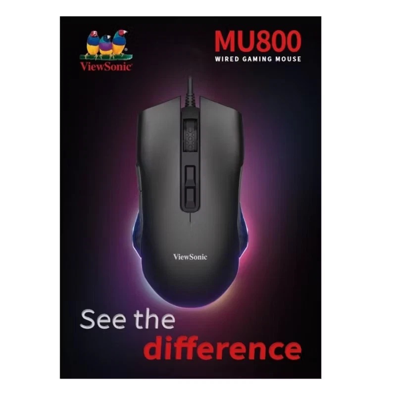 ViewSonic MU800 Gaming Mouse 6400 MAX DPI Black