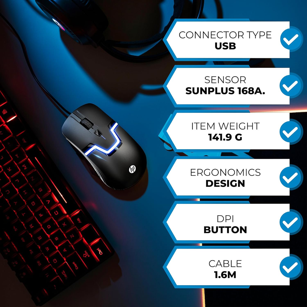 ViewSonic MU800 Gaming Mouse 6400 MAX DPI Black