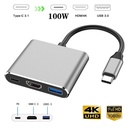 3-in-1 USB-C ► 1x HDMI │ 1x USB3.0 │ 1x USB-C │ 4K UHD