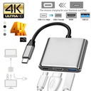 3-in-1 USB-C ► 1x HDMI │ 1x USB3.0 │ 1x USB-C │ 4K UHD