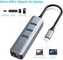 3-in-1 USB-C ► 1x HDMI │ 1x USB3.0 │ 1x USB-C │ 4K UHD