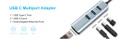 3-in-1 USB-C ► 1x HDMI │ 1x USB3.0 │ 1x USB-C │ 4K UHD