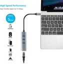 3-in-1 USB-C ► 1x HDMI │ 1x USB3.0 │ 1x USB-C │ 4K UHD