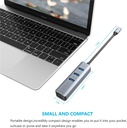 3-in-1 USB-C ► 1x HDMI │ 1x USB3.0 │ 1x USB-C │ 4K UHD