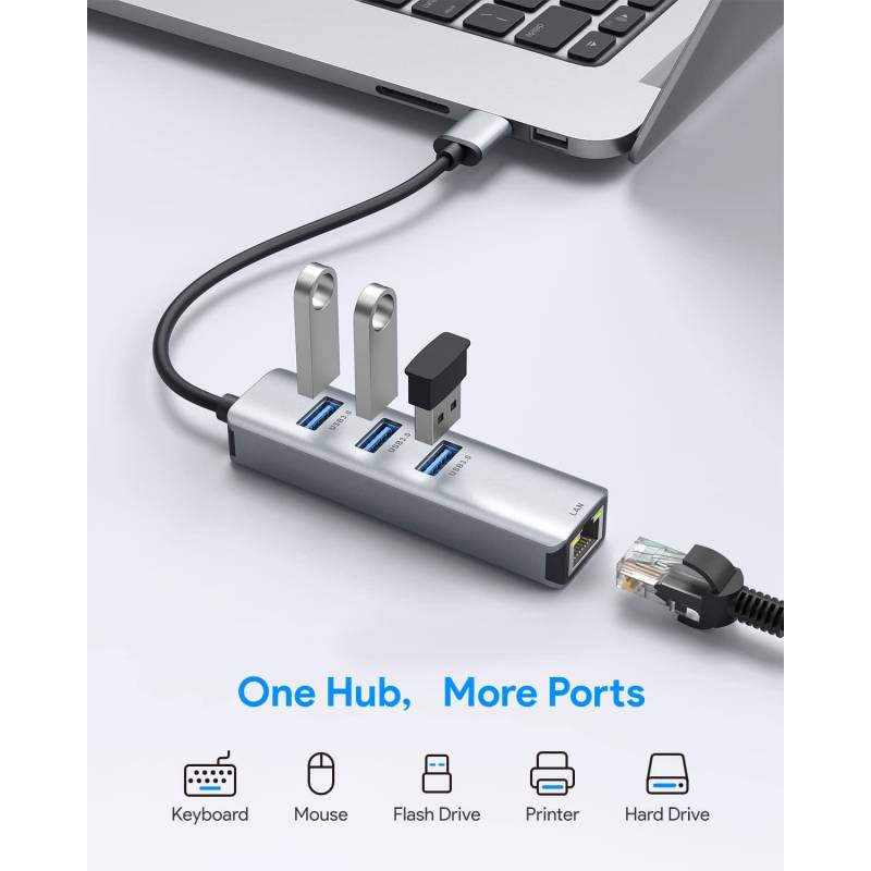 3-in-1 USB-C ► 1x HDMI │ 1x USB3.0 │ 1x USB-C │ 4K UHD