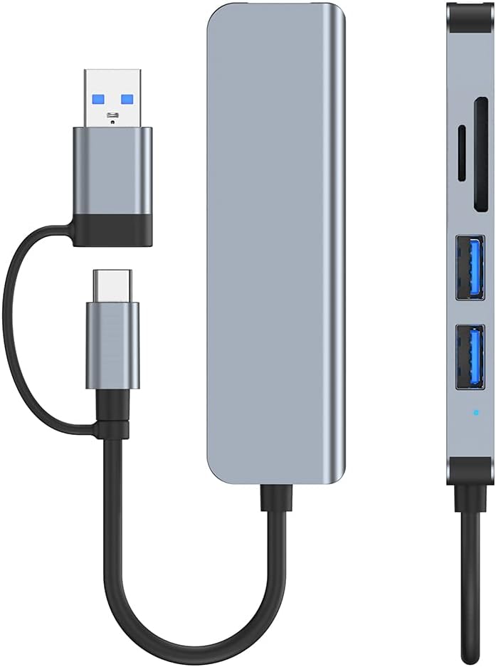 5-in-2 USB/USB-C ► 1x USB3.0 │ 2xUSB2.0 │ SD/TF