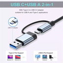 3-in-1 USB-C ► 1x HDMI │ 1x USB3.0 │ 1x USB-C │ 4K UHD