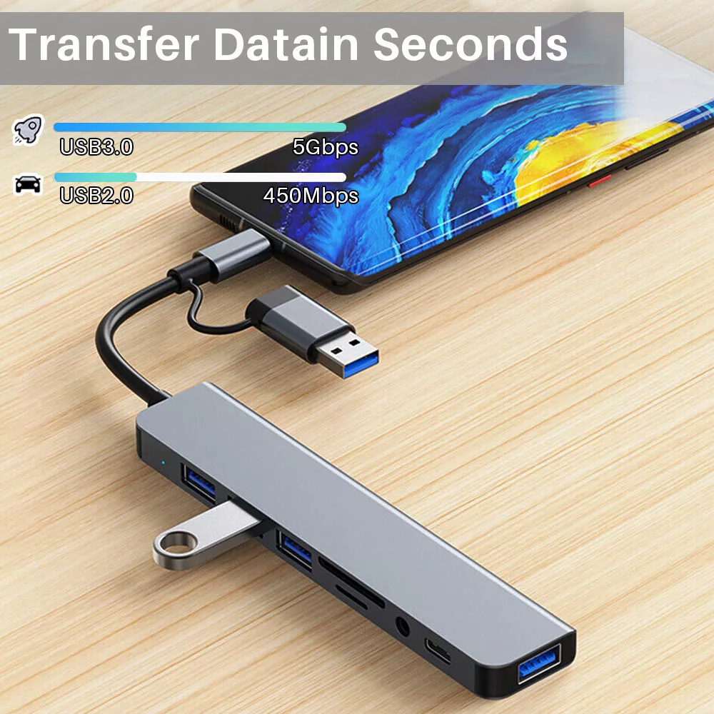 3-in-1 USB-C ► 1x HDMI │ 1x USB3.0 │ 1x USB-C │ 4K UHD