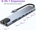 3-in-1 USB-C ► 1x HDMI │ 1x USB3.0 │ 1x USB-C │ 4K UHD