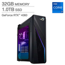 Asus ROG STRIX G16CH-IH766 Core™ i7-13700F 1TB SSD 32GB W11 RTX 4060 8GB BLACK Keyboard Mouse