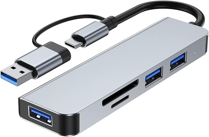 5-in-2 USB/USB-C ► 1x USB3.0 │ 2xUSB2.0 │ SD/TF