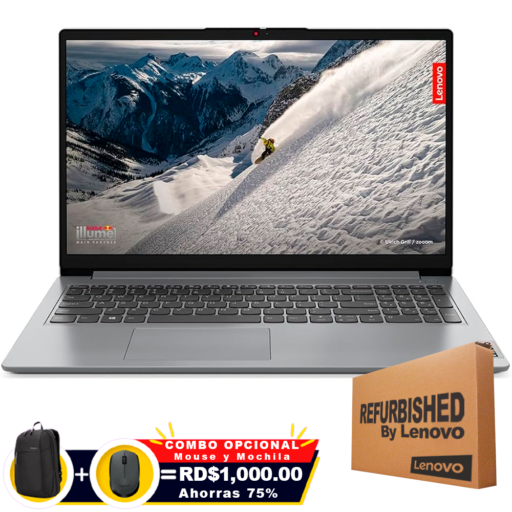 ❞𝐑𝐞𝐟𝐮𝐫𝐛𝐢𝐬𝐡𝐞𝐝❞ Lenovo 1 15AMN7 15.6" FHD Ryzen™ 3 7320U 256B SSD 8GB W11 CLOUD GREY