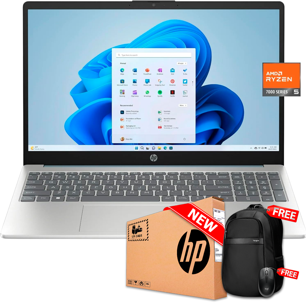 HP 15-FC0037 15.6&quot; FHD Ryzen™ 5 7520U 256GB SSD 8GB W11 MOONLIGHT BLUE