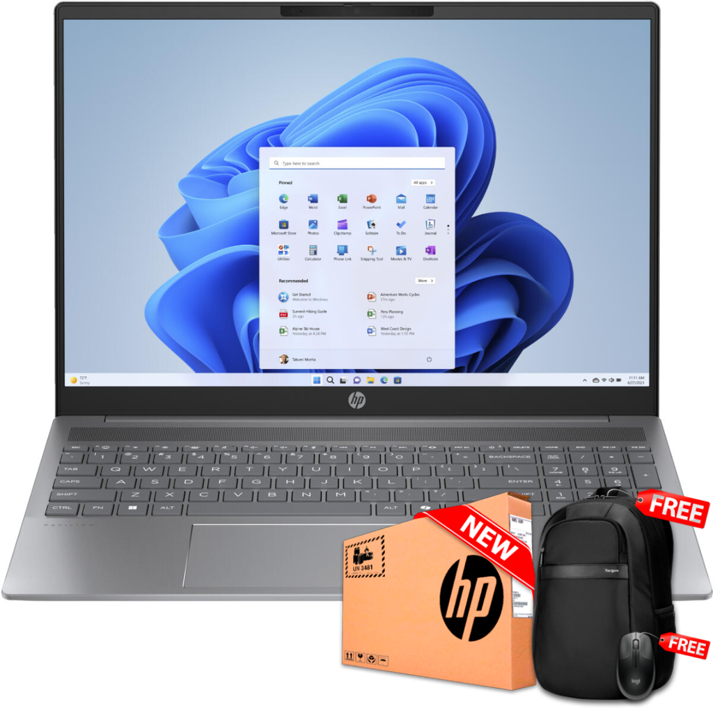 HP Pavilion 16-AG0070 16" FHD AMD Ryzen™ 7 8840HS 512G 8GB W11 NATURAL SILVER Bcklt