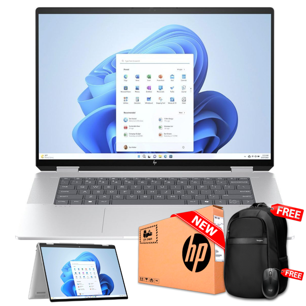 HP Envy x360 16-AC0013 2-IN-1 16" FHD Touch Core™ Ultra 5 125U 512GB SSD 16GB W11 SILVER Bcklt