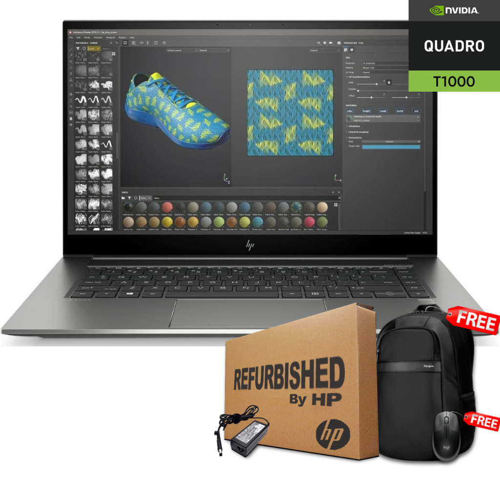 HP ZBook Studio G7 15.6" FHD Core™ i7-10850H 512GB SSD 32GB W11-Pro NVIDIA® Quadro T1000 4GB GRAY Bcklt