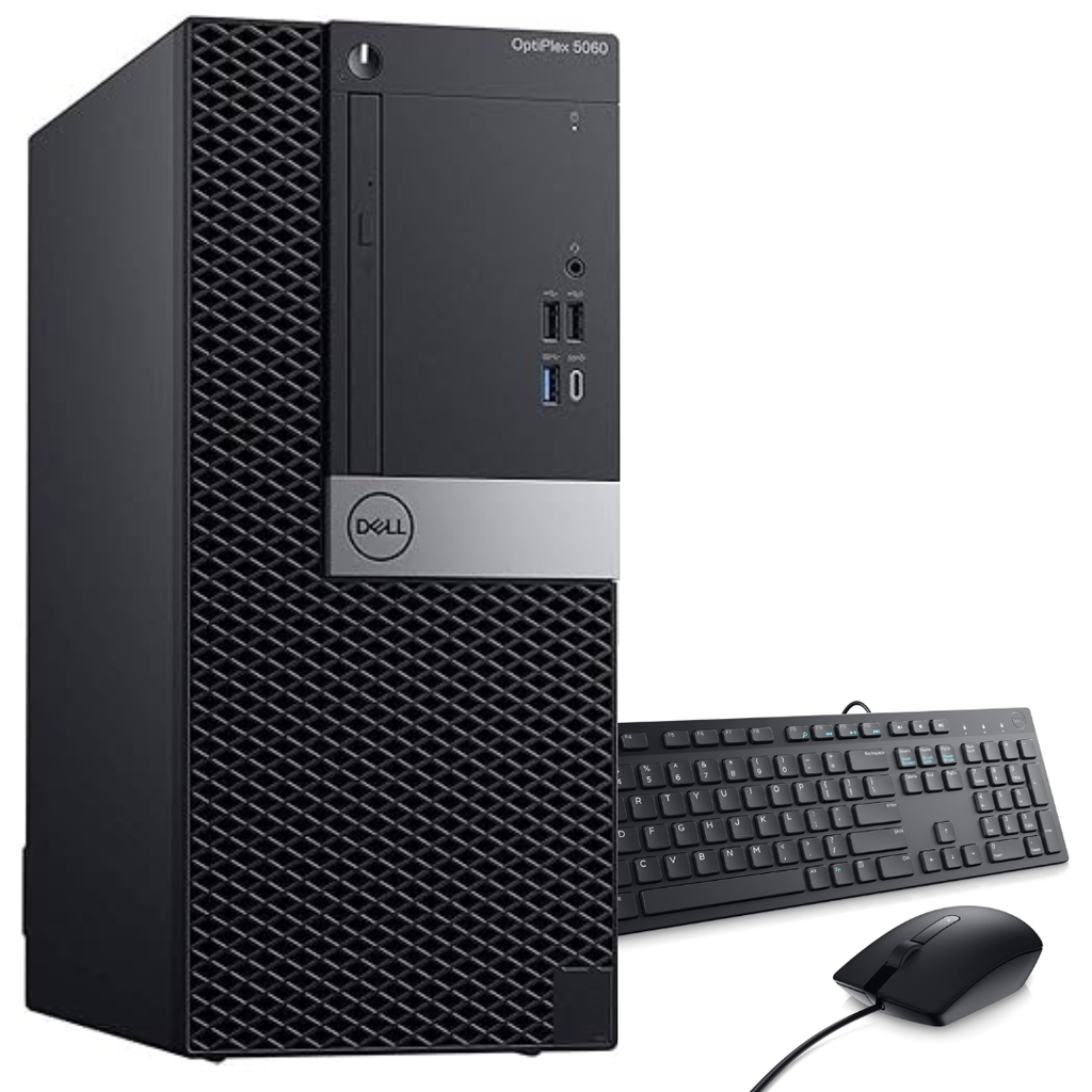 ❞𝐑𝐞𝐟𝐮𝐫𝐛𝐢𝐬𝐡𝐞𝐝❞ Dell OptiPlex 5060 TOWER Core™ i7 8700 256GB SSD 16GB WIN10 Pro Keyboard Mouse BLACK