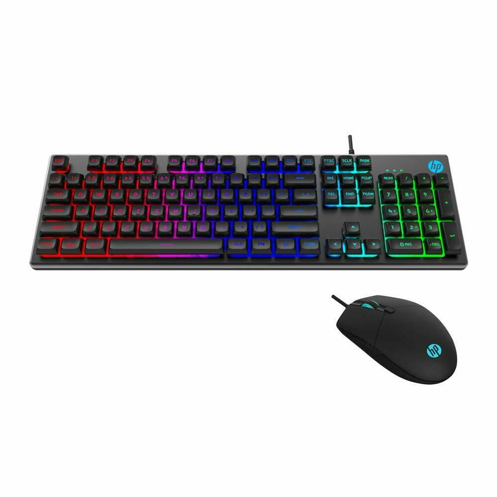 HP KM300F Gaming Keyboard &amp; Mouse Combo Membrane Backlit Metal Panel (SPANISH)