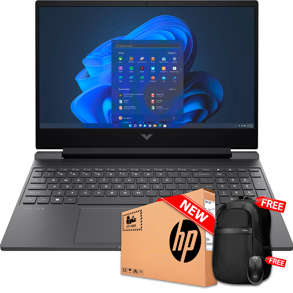HP VICTUS 15-FA2082 15.6" FHD 144Hz Core™ i5-13420H 512GB SSD 16GB W11 RTX 4050 6GB MICA SILVER Bcklt
