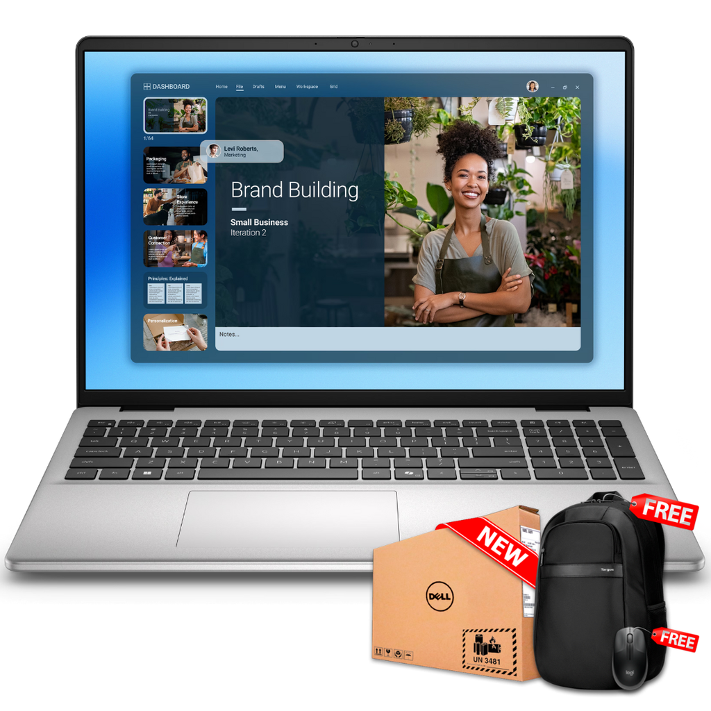 Dell 16 DC16251 16" FHD Touch Core™ 5 120U 512GB SSD 8GB W11 SILVER Bcklt