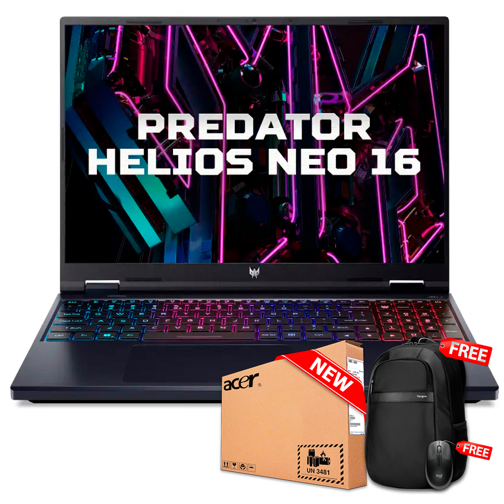 Acer PREDATOR HELIOS NEO 16 PHN16 16" FHD 165Hz Core™ i9-14900HX 1TB SSD 16GB W11 RTX 4060 8GB BLACK Bcklt