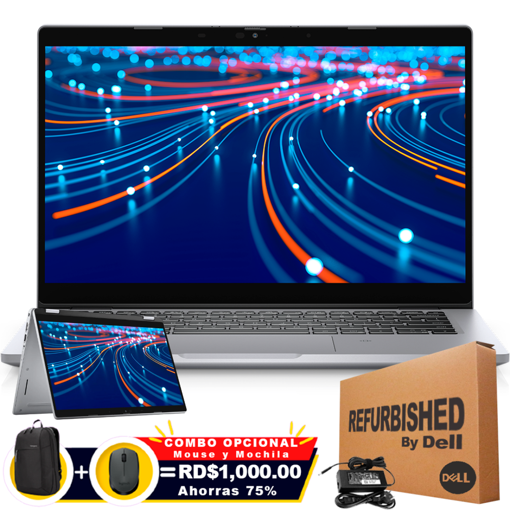 ❞𝐑𝐞𝐟𝐮𝐫𝐛𝐢𝐬𝐡𝐞𝐝❞ Dell Latitude 5320 2-IN-1 13.3" FHD Touch Core™ i5-1145G7 512GB SSD 16GB W11 Pro Bcklt TITAN GRAY