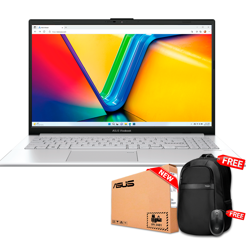 Asus Vivobook Go 15 15.6" FHD Core™ i3-N305 256GB SSD 8GB W11 S COOL SILVER