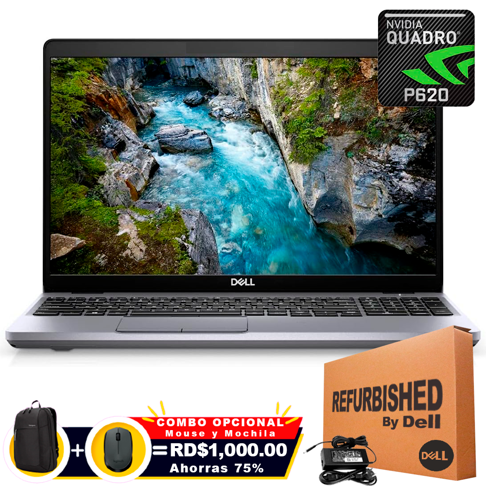 ❞𝐑𝐞𝐟𝐮𝐫𝐛𝐢𝐬𝐡𝐞𝐝❞ Dell Precision 3551 15.6" FHD Core™ i7-10850H 512GB SSD 32GB W10 Pro NVIDIA® Quadro P620 4GB Bcklt SILVER "𝐍𝐎 𝐖𝐄𝐁𝐂𝐀𝐌"