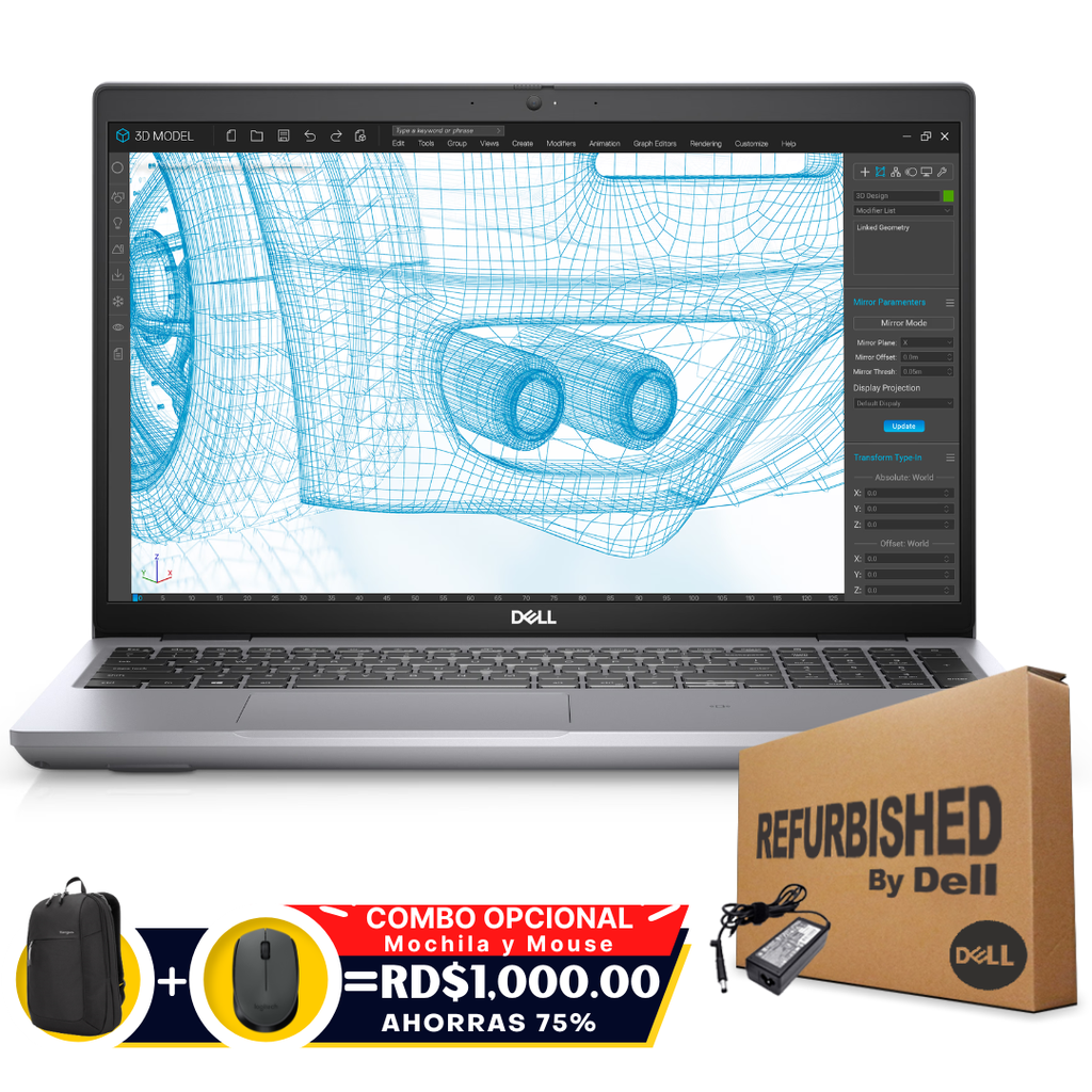 ❞𝐑𝐞𝐟𝐮𝐫𝐛𝐢𝐬𝐡𝐞𝐝❞ Dell Precision 3561 15.6" FHD Core™ i5-11500H 512GB SSD 16GB W10 Pro NVIDIA® RTX T600 4GB TITAN GRAY