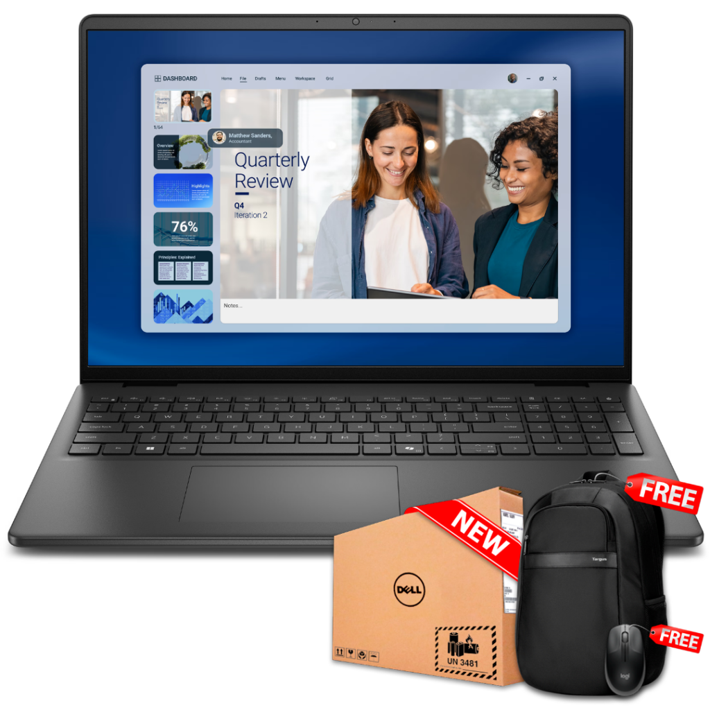 Dell 16 DC16255-A087BLK 16" WUXGA FHD Touch Ryzen™ 7 250 1TB SSD 16GB W11 Bclkt BLACK