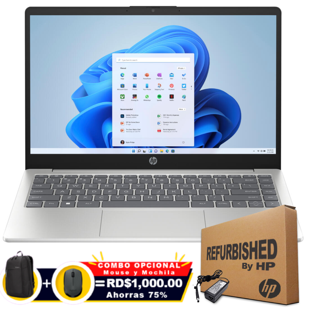 ❞𝐑𝐞𝐟𝐮𝐫𝐛𝐢𝐬𝐡𝐞𝐝❞ HP 14-EP0355 14" FHD Core™ i5-1334U 1TB SSD 16GB W11 NATURAL SILVER