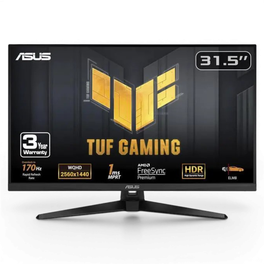 ASUS TUF Gaming 32 2K VA 170Hz 1ms Monitor FreeSync Premium HDR DP/HDMI Black