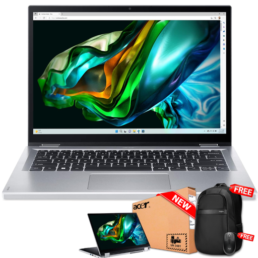 [NXKN1AA001] Acer 3 SPIN A3SP14-31PT-32M6 2-IN-1 14" FHD Touch Core™ i3-N305 256GB SSD 8GB W11 S PURE SILVER