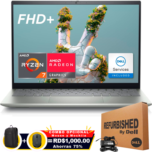 [INS0152441RFF] ❞𝐑𝐞𝐟𝐮𝐫𝐛𝐢𝐬𝐡𝐞𝐝❞ Dell Inspiron 5425 14&quot; FHD Ryzen™ 7 5825U 512GB 16GB W11 Bcklt FP Reader TITAN GRAY (copia)