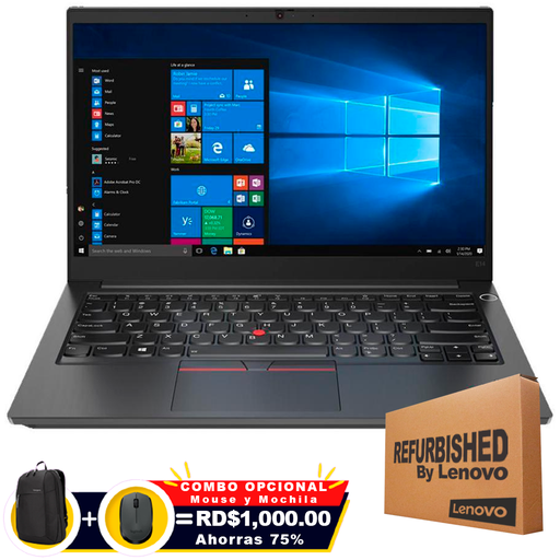 [20TAX043USRRF] ❞𝐑𝐞𝐟𝐮𝐫𝐛𝐢𝐬𝐡𝐞𝐝❞ Lenovo ThinkPad E14 Gen 2 14" FHD Core™ i5-1135G7 256GB SSD 8GB W10 Pro BLACK