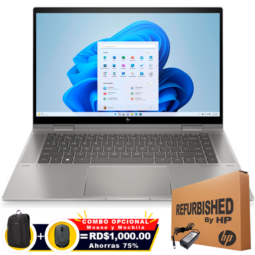 [HP15EW1082RFF] ❞𝐑𝐞𝐟𝐮𝐫𝐛𝐢𝐬𝐡𝐞𝐝❞ HP Envy x360 15-EW1082 2-IN-1 15.6" FHD Touch Core™ i7-1355U 512GB SSD 12GB W11 SILVER Bcklt