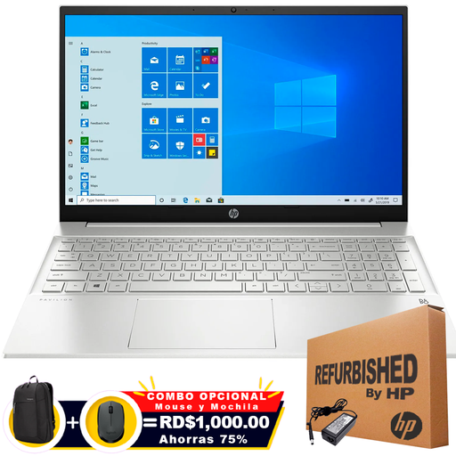 [HP15CW1018RFF] ❞𝐑𝐞𝐟𝐮𝐫𝐛𝐢𝐬𝐡𝐞𝐝❞ HP Pavilion 15-CW1018 15.6&quot; FHD Touch AMD Ryzen™ 5 3500U 1TB+128GB SSD 8GB W10 SILVER