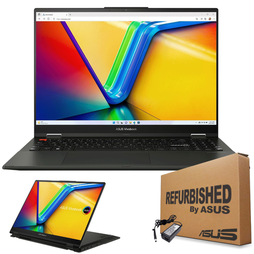 [TP3604VAWS51TRFF] ❞𝐑𝐞𝐟𝐮𝐫𝐛𝐢𝐬𝐡𝐞𝐝❞ Asus VivoBook S16 FLIP 16" FHD Touch Core™ i5 1335U 512GB SSD 8GB W11 BLACK Bcklt