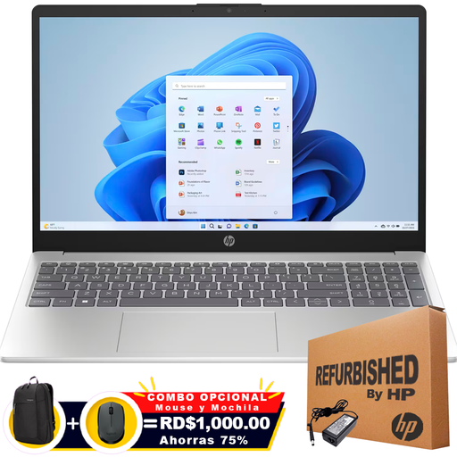 [HP15FD0083RFF] ❞𝐑𝐞𝐟𝐮𝐫𝐛𝐢𝐬𝐡𝐞𝐝❞ HP 15-FD0083 15.6" (1366x768) Pentium® N200 128GB UFS 4GB W11 S RED