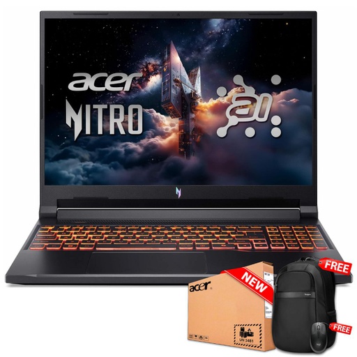[NHU2NAA001] Acer NITRO V 16 ANV16-42-R309 16" FHD 180Hz AMD Ryzen™ 5 240 512GB SSD 16GB W11 NVIDIA® RTX 5050 8GB BLACK