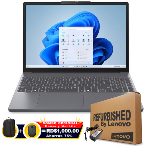 [83KAX002USRFF] ❞𝐑𝐞𝐟𝐮𝐫𝐛𝐢𝐬𝐡𝐞𝐝❞ Lenovo SLIM 3 15AHP10 15.3" (1920x1200) Touch AMD Ryzen™ 7 8840HS 512GB SSD 16GB W11 LUNA GRAY Bcklt