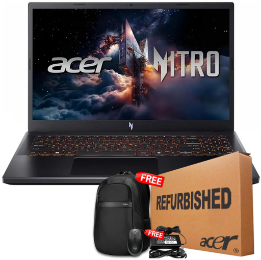 [NHU1PAA004RFF] ❞𝐑𝐞𝐟𝐮𝐫𝐛𝐢𝐬𝐡𝐞𝐝❞ Acer NITRO V 15 ANV15-52-57BB 15.6" FHD 165Hz Core™ i5-13420H 512GB SSD 16GB W11 NVIDIA® RTX 5050 8GB OBSIDIAN BLACK Bcklt
