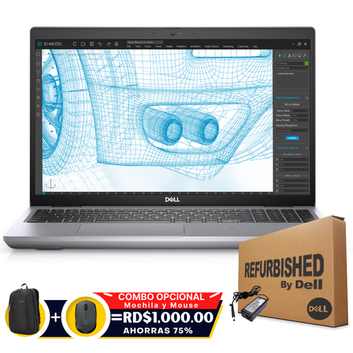 [DEPRE356151216RFF] ❞𝐑𝐞𝐟𝐮𝐫𝐛𝐢𝐬𝐡𝐞𝐝❞ Dell Precision 3561 15.6" FHD Core™ i5-11500H 512GB SSD 16GB W10 Pro NVIDIA® RTX T600 4GB TITAN GRAY