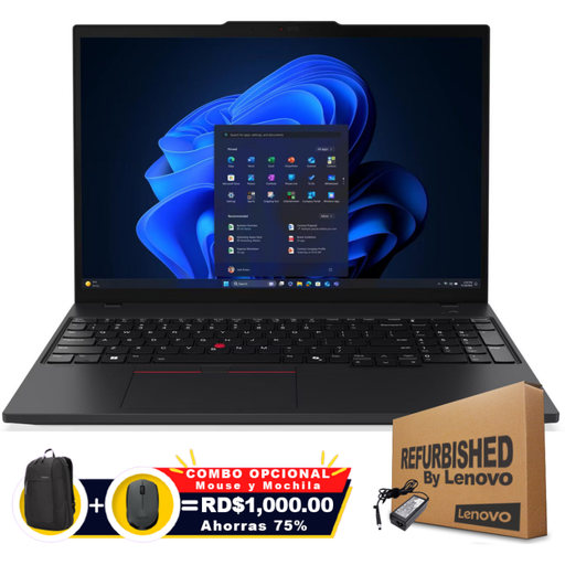 [21BWS2R300RFF] Lenovo ThinkPad T16 16" WUXGA FHD Core™ i5-1240P 512GB SSD 32GB W11 Pro BLACK Bcklt