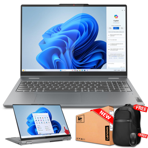 [83DU004VUS] Lenovo 5 16IRU9 2-IN-1 16" FHD Touch Core™ 5 120U 512GB SSD 16GB W11 LUNA GRAY Bcklt