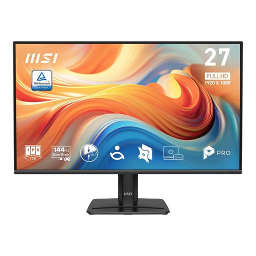 [MSIPROMP271E14A] MSI PRO MP271-E14A 27" Plano FHD HDR 144HZ 1MS Adaptive Sync Bocinas 1x DP 1.2A, 1x HDMI 2.0B, 1x VGA