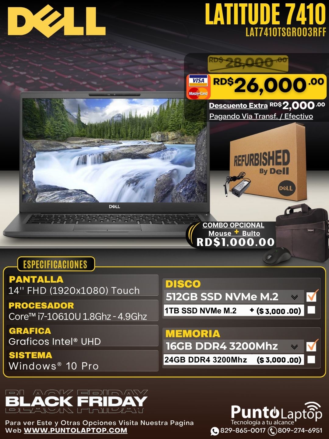 ❞𝐑𝐞𝐟𝐮𝐫𝐛𝐢𝐬𝐡𝐞𝐝❞ Dell Latitude 7410 14" FHD Touch Core™ i7-10610U 512GB SSD 16GB W10 Pro Bcklt SILVER