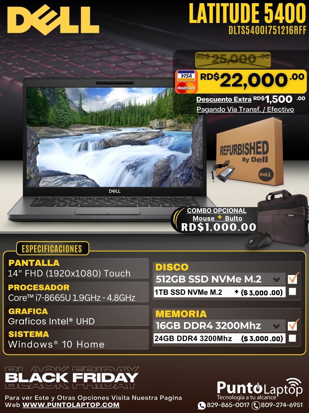 ❞𝐑𝐞𝐟𝐮𝐫𝐛𝐢𝐬𝐡𝐞𝐝❞ Dell Latitude 5400 14" FHD Touch Core™ i7-8665U 512GB SSD 16GB W10 Pro Bcklt GRAY